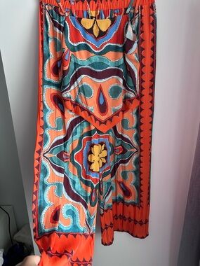 Rachel Zoe Red Multi Floral-Print Elastic Waist Pants and top set